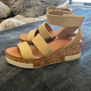 Ankle strap wedge sandals